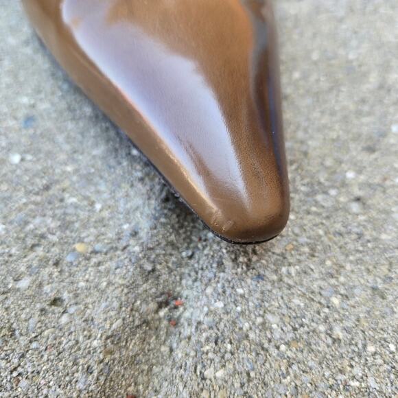 Prada pointed toe heels EU Womens Sz 37.5, ~ US 7.5 In Brown Italy Made - Picture 3 of 16